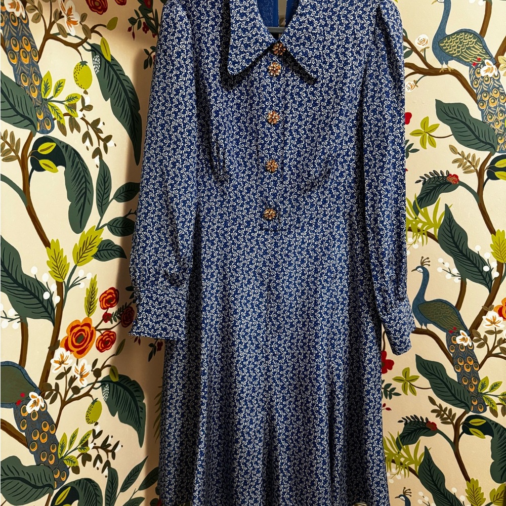 LK Bennett Mathilde Long Sleeve Silk Dress Size 14